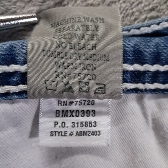 BKE Tyson Jean Men 33x30, Tag 32S Straight Leg Blue Faded Denim 100% Cotton - Picture 14 of 14